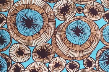 BLUE DANDELION Afrikanischer Wax Print Stoff